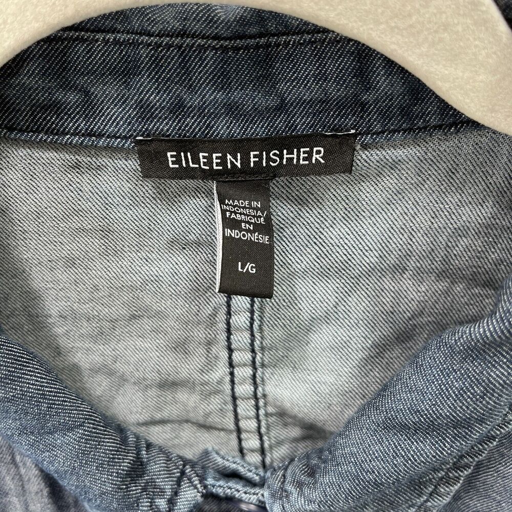 Eileen Fisher Indigo Jean Jacket - Picture 3 of 11